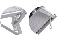 TRANSAT RELAX PLIABLE AVEC PARE SOLEIL EN ALUMINIUM ET TEXTILE OUTDOOR NOIR BLANC OU TAUPE - RIMINI CLASSIC - JANKURTZ