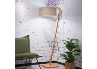 LAMPADAIRE DESIGN SCANDINAVE EN BAMBOU ET ABAT-JOUR EN LIN 8 COULEURS H 176 CM - ANDES PAR GOOD&MOJO