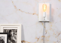 APPLIQUE MURALE OU CHEVET MURAL EN METAL DORE NOIR OU BLANC - DESIGN SOBRE ET ELEGANT - MADRID PAR IT'S ABOUT ROMI