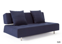 CANAPE CONVERTIBLE GRIS SANS ACCOUDOIRS DESIGN SCANDINAVE LONG HORN PAR INNOVATION LIVING
