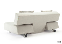 CANAPE CONVERTIBLE GRIS SANS ACCOUDOIRS DESIGN SCANDINAVE LONG HORN PAR INNOVATION LIVING