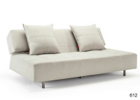CANAPE CONVERTIBLE GRIS SANS ACCOUDOIRS DESIGN SCANDINAVE LONG HORN PAR INNOVATION LIVING