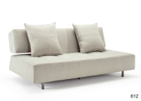 CANAPE CONVERTIBLE GRIS SANS ACCOUDOIRS DESIGN SCANDINAVE LONG HORN PAR INNOVATION LIVING