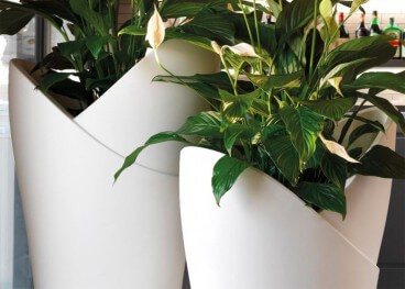 CACHE POT DESIGN POLYETHYLENE 7 COULEURS INTERIEUR EXTERIEUR - 3 TAILLES - ASSIA PAR LYXO 2