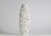 VASE DECORATIF DESIGN BAROQUE EN CERAMIQUE H80 - BAROCCO PAR KOSE