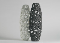VASE DECORATIF DESIGN BAROQUE EN CERAMIQUE H80 - BAROCCO PAR KOSE
