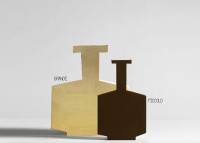 VASE CONTEMPORAIN EN CERAMIQUE MATE BRILLANTE OU DOREE A LA FEUILLE D'OR - GRECALE PAR KOSE