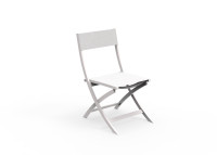 CHAISE DE JARDIN PLIABLE EN ALUMINIUM ET TEXTILENE BLANCHE OU TAUPE QUEEN TALENTI