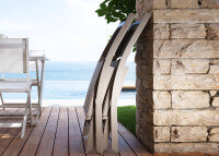 CHAISE DE JARDIN PLIABLE EN ALUMINIUM ET TEXTILENE BLANCHE OU TAUPE QUEEN TALENTI