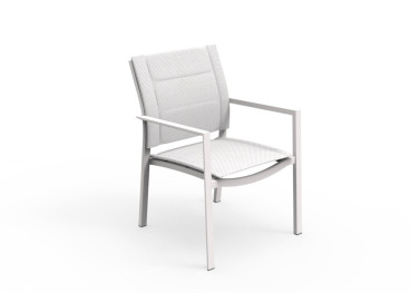 CHAISE DE TABLE DESIGN EMPILABLE BLANC TAUPE OU MOKA TOUCH  PAR TALENTI 2