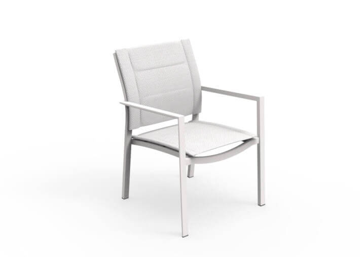 CHAISE DE TABLE DESIGN EMPILABLE BLANC TAUPE OU MOKA TOUCH  PAR TALENTI