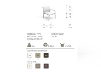 FAUTEUIL DE JARDIN AVEC ACCOUDOIRS TOUCH  PAR TALENTI