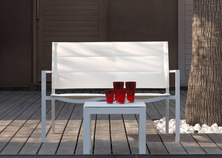 BANC 3 PLACES DESIGN AVEC ACCOUDOIRS TOUCH  PAR TALENTI