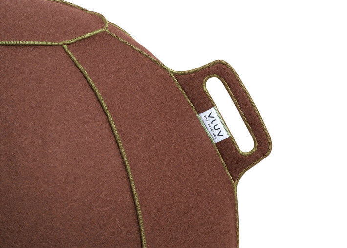 POUF ORIGINAL ET ERGONOMIQUE EN LAINE FEUTREE 4 COULEURS VLUV VELT 