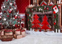 SAPIN DE NOEL DECORATIF EN VELOURS UNI ROUGE OU VERT - GUIRLANDE LED INTEGRE H 70 OU 150 CM - MX HOME