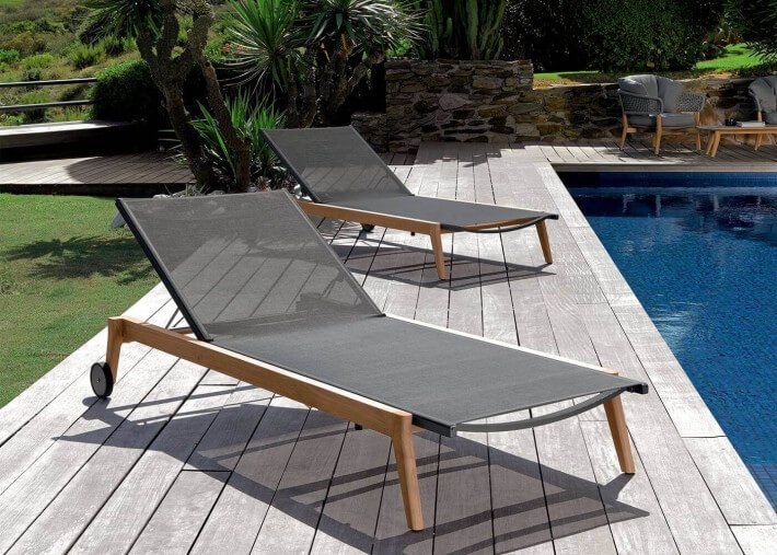 Transat de jardin multi-positions pour un espace détente extérieur Transat de jardin multi-positions pour un espace détente extérieur